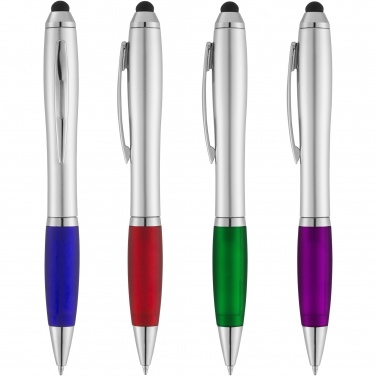 Logotrade Geschäftsgeschenke das Foto: Nash Stylus Kugelschreiber silbern mit farbigem Griff