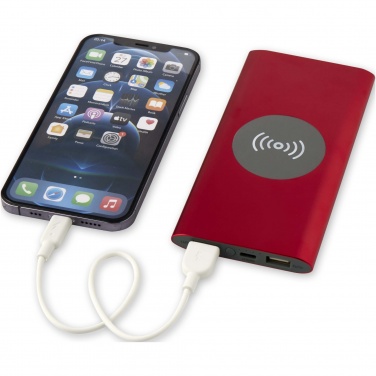 Logotrade werbemittel das Foto: Juice 8000 mAh Typ-C kabellose Powerbank aus recyceltem Aluminium