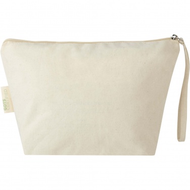 Logotrade Werbeartikel das Foto: Orissa 180 g/m² große Kosmetiktasche aus Bio-Baumwolle 3L