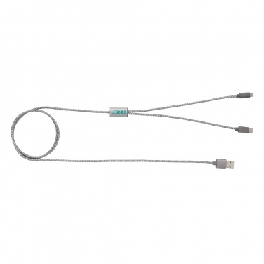 Logotrade Firmengeschenke das Foto: 3-in-1 umwobenes Kabel