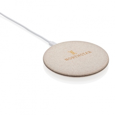 Logotrade Logogeschenke das Foto: 5W Weizenstroh Wireless Charger