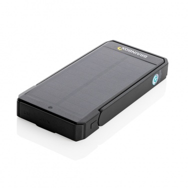 Logotrade Logogeschenke das Foto: Skywave 10000mAh Solarpowerbank aus RCS recycelt. Kunststoff