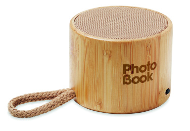 Logotrade Firmengeschenke das Foto: Wireless Lautsprecher Bambus