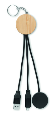 Logotrade Werbeartikel das Foto: Schlüsselring 4in1 Kabel 60W