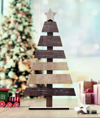 Logotrade Geschäftsgeschenke das Foto: Weihnachtsbaum aus Holz
