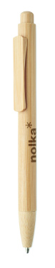 Logotrade Firmengeschenke das Foto: Druckkugelschreiber Bambus