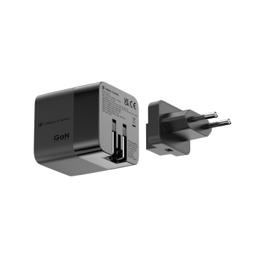 Logotrade Logogeschenke das Foto: Urban Vitamin Mendocino 65W GaN-Charger mit einziehb. Kabel