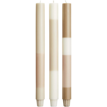 Logotrade werbemittel das Foto: Originalhome Kerzen im Streifendesign – 3er-Set