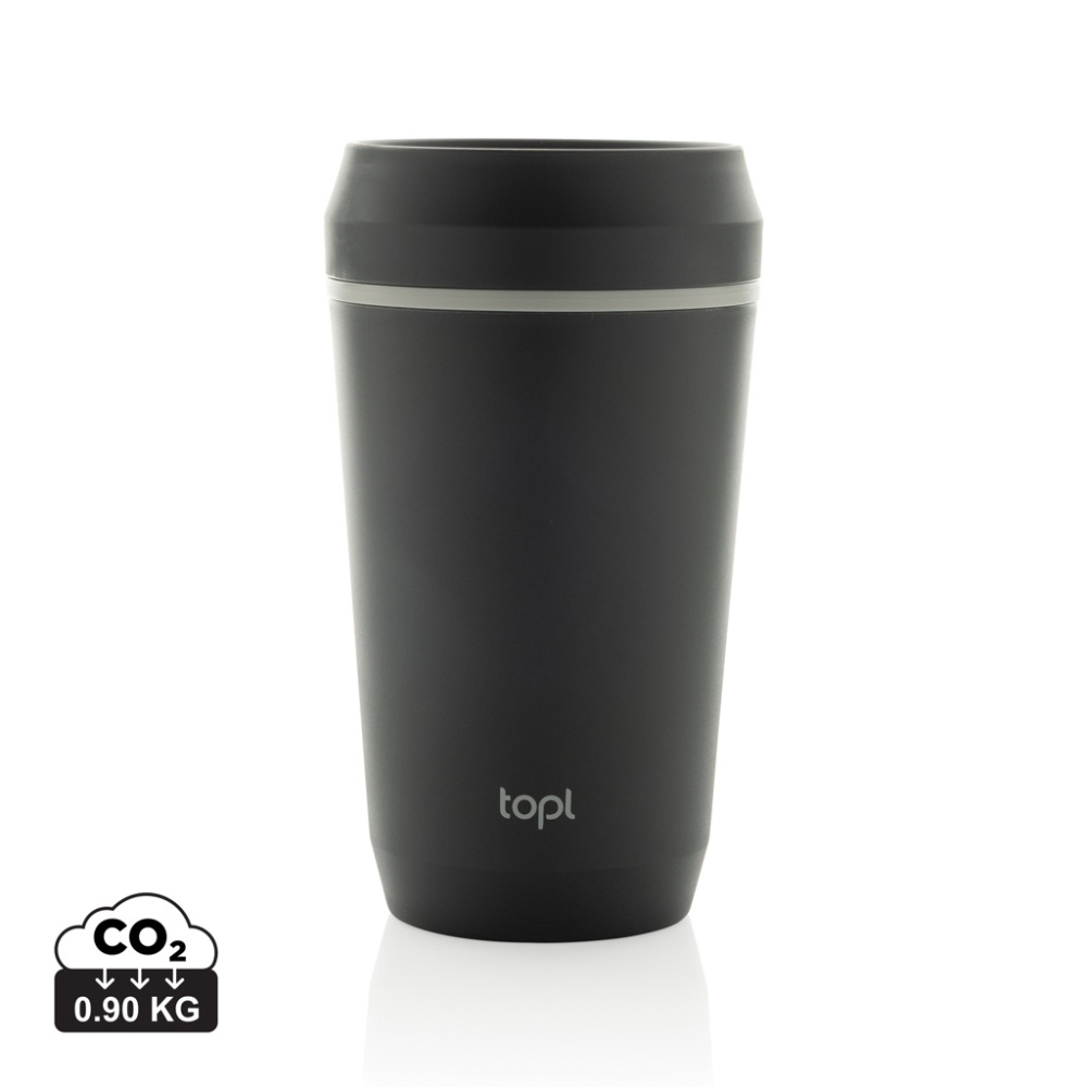 Logotrade werbemittel das Foto: Topl-Becher aus rec. Kunststoff mit 360-Grad-Deckel 354ml