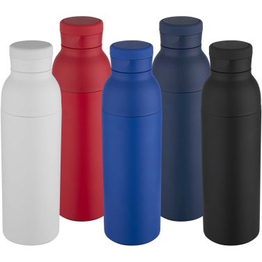 Logotrade Geschäftsgeschenke das Foto: Illuminate 650 ml RCS doppelwandige Isolierflasche aus recyceltem Edelstahl