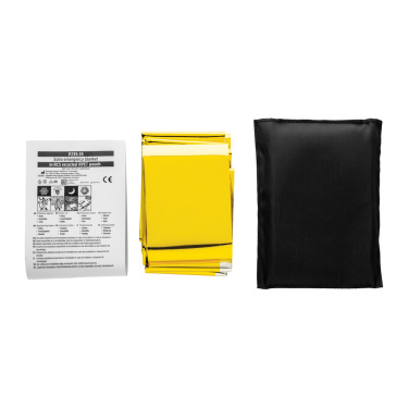 Logotrade Firmengeschenke das Foto: Solra-Rettungsdecke in RCS-Tasche aus recyceltem RPET