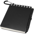 Lig Mini Recyceltes Outdoor-Softcover Notizbuch und Kugelschreiber Set (schwarze Mine), Schwarz