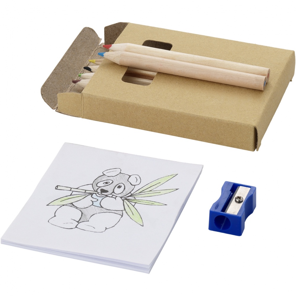 Logotrade promotional merchandise picture of: Streaks 8-piece colouring set