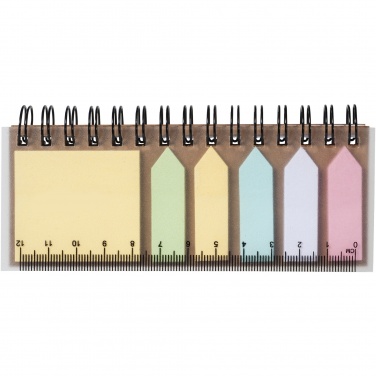 Logo trade promotional merchandise photo of: Spinner spiral notebook with coloured sticky notes