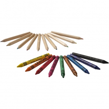 Logotrade business gifts photo of: Lucky 19-piece coloured pencil and crayon set