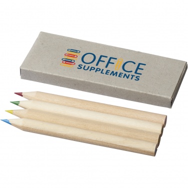 Logo trade promotional giveaways picture of: Tullik 4-piece coloured pencil set