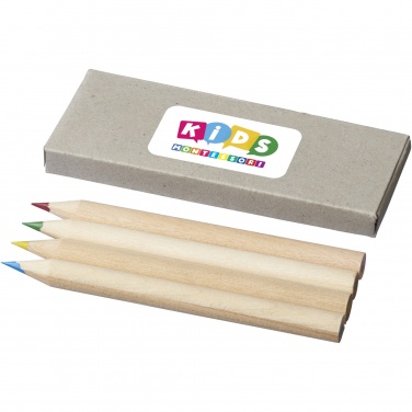 Logo trade promotional product photo of: Tullik 4-piece coloured pencil set