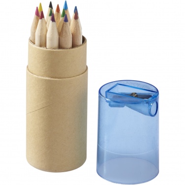 Logotrade business gifts photo of: Hef 12-piece coloured pencil set with sharpener