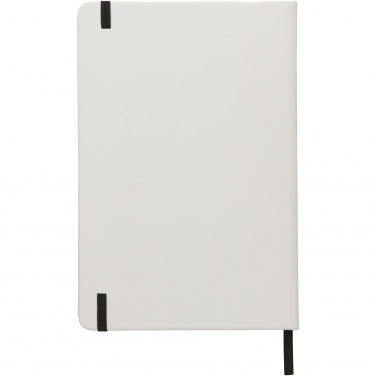 Logotrade promotional giveaways photo of: Spectrum A5 white notebook with coloured strap