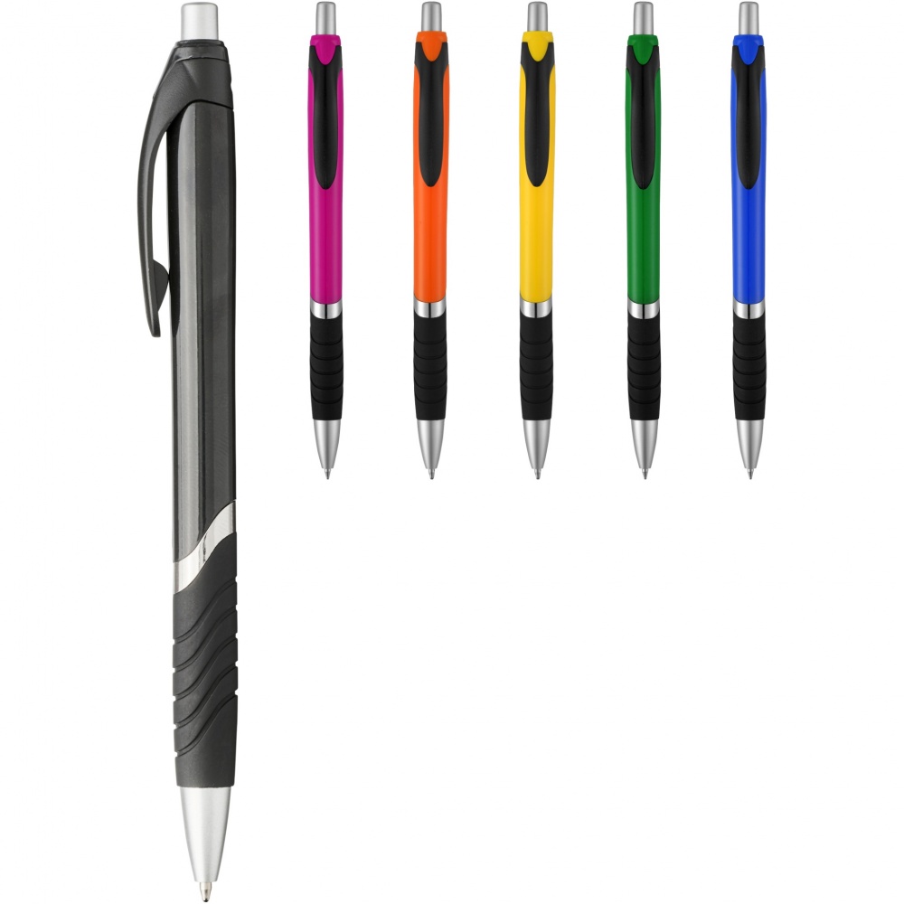 Logotrade promotional merchandise photo of: Turbo ballpoint pen with rubber grip