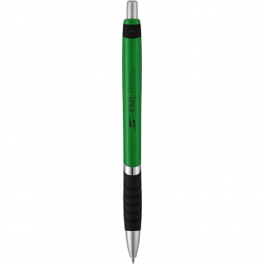 Logo trade business gifts image of: Turbo ballpoint pen with rubber grip