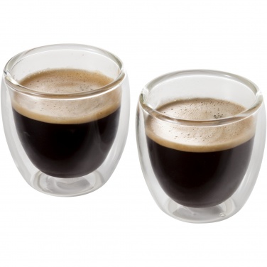 Logo trade promotional items image of: Boda 2-piece glass espresso cup set