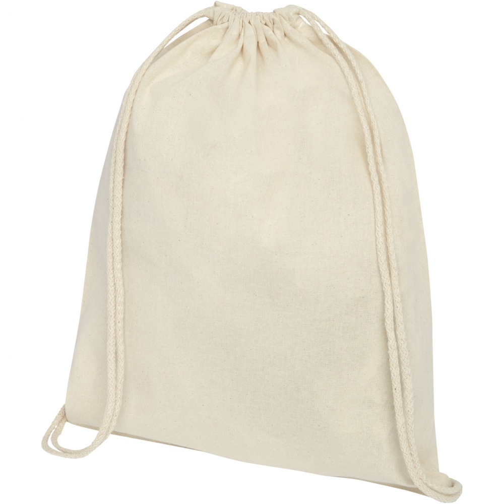 Logo trade promotional merchandise photo of: Oregon 100 g/m² cotton drawstring bag 5L