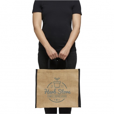 Logotrade promotional items photo of: Harry coloured edge jute tote bag 25L