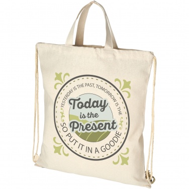 Logo trade promotional items image of: Pheebs 210 g/m² recycled drawstring bag 6L