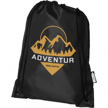 Logo trade business gifts image of: Oriole RPET drawstring bag 5L