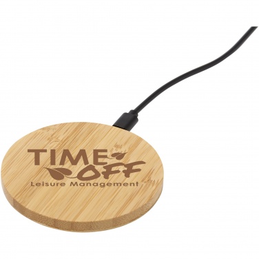 Logotrade promotional giveaway image of: Essence 5W bamboo wireless charging pad
