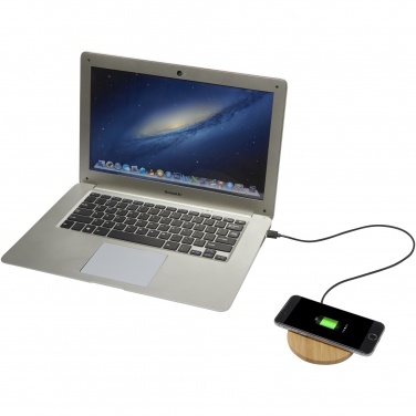 Logo trade advertising product photo of: Essence 5W bamboo wireless charging pad