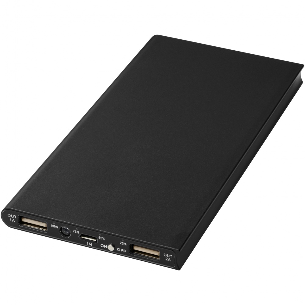 Logo trade corporate gifts picture of: Plate 8000 mAh aluminium power bank