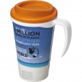 Brite-Americano® grande 350 ml insulated mug, White / Orange