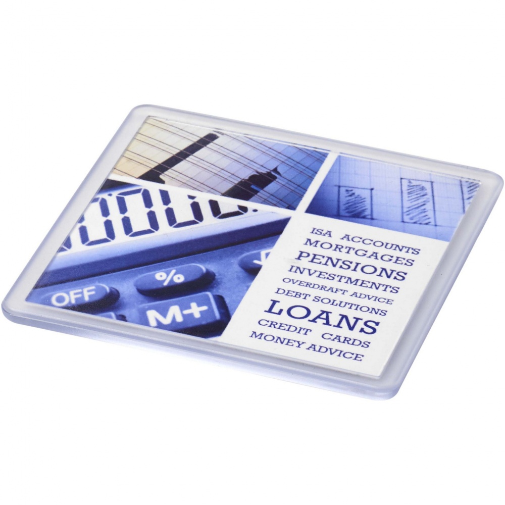 Logotrade promotional product image of: Ellison square plastic coaster with paper insert