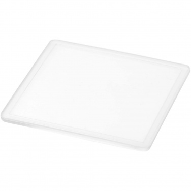 Logo trade business gifts image of: Ellison square plastic coaster with paper insert
