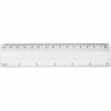 Logo trade business gifts image of: Renzo 15 cm plastic ruler