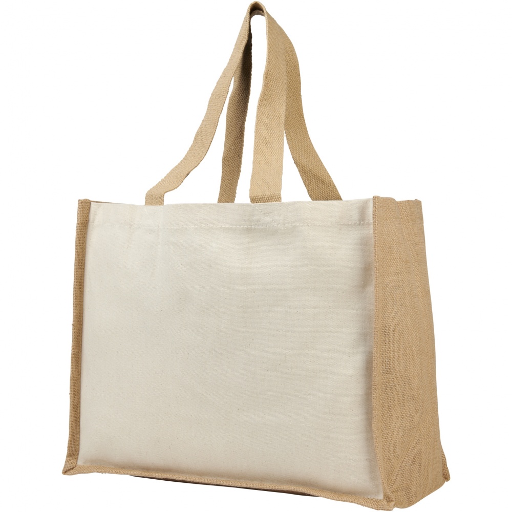 Logo trade promotional items picture of: Varai 320 g/m² canvas and jute shopping tote bag 23L