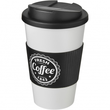 Logo trade business gift photo of: Americano® 350 ml tumbler with grip & spill-proof lid
