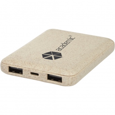 Logo trade promotional items image of: Asama 5000 mAh wheat straw power bank