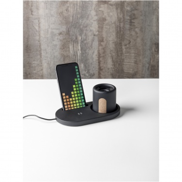 Logotrade promotional item picture of: Klip 5W wireless charging desk organizer