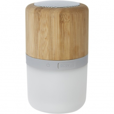 Logotrade promotional giveaway image of: Aurea bamboo Bluetooth® speaker with light 