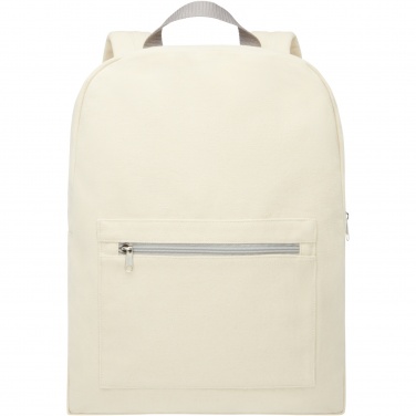 Logo trade advertising product photo of: Pheebs 450 g/m² recycled cotton and polyester backpack 10L