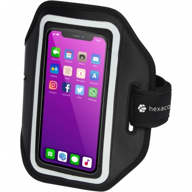 Logo trade business gift photo of: Haile reflective smartphone bracelet with transparent cover
