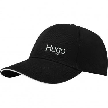 Logo trade advertising products picture of: Topaz 6 panel GRS recycled sandwich cap