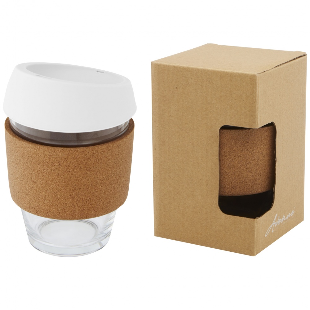 Logotrade corporate gift image of: Lidan 360 ml borosilicate glass tumbler with silicone lid