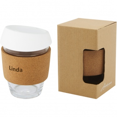 Logo trade promotional gift photo of: Lidan 360 ml borosilicate glass tumbler with silicone lid