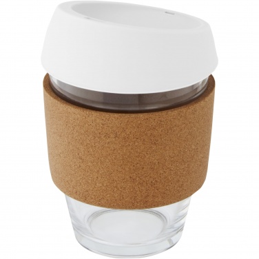 Logotrade promotional item picture of: Lidan 360 ml borosilicate glass tumbler with silicone lid