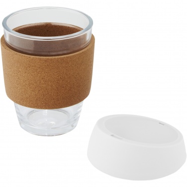 Logo trade promotional gifts image of: Lidan 360 ml borosilicate glass tumbler with silicone lid