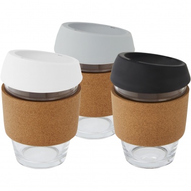 Logotrade promotional giveaway picture of: Lidan 360 ml borosilicate glass tumbler with silicone lid